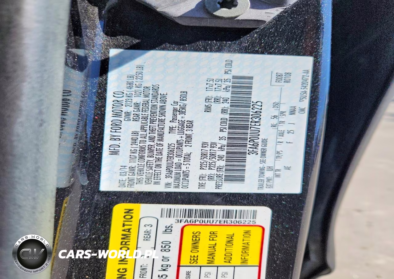 2014 Ford Fusion S Hybrid VIN:3FA6P0UU7ER306225 - 12