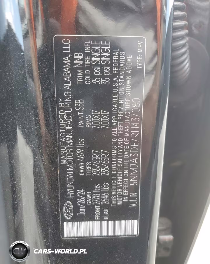 2024 Hyundai Tucson Se VIN:5NMJA3DE7RH437080 - 13
