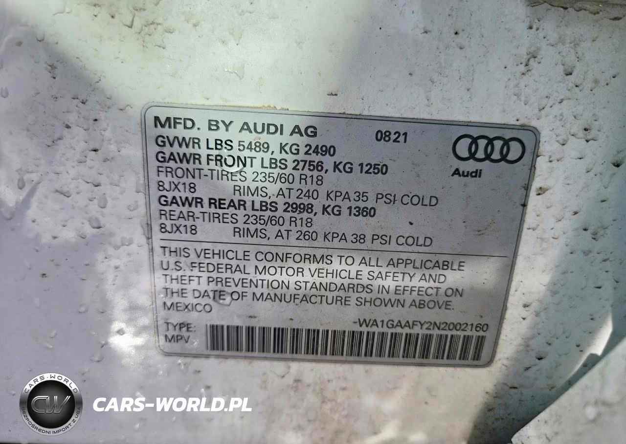 2022 Audi Q5 Premium 45 VIN:WA1GAAFY2N2002160 - 14