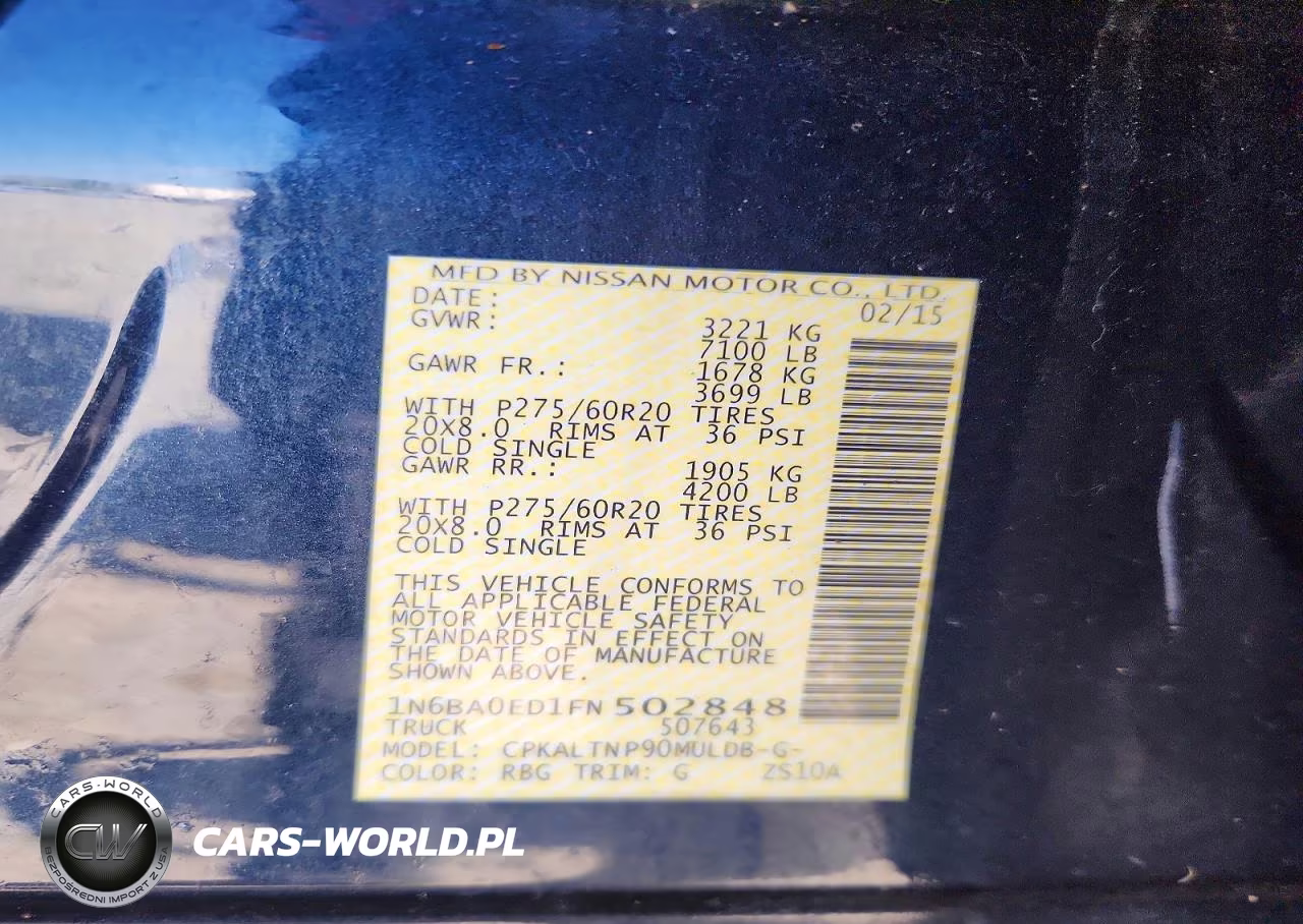 2015 Nissan Titan Sv VIN:1N6BA0ED1FN502848 - 13