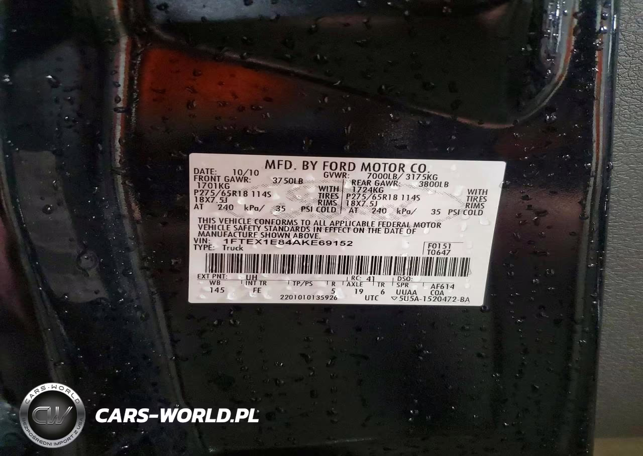 2010 Ford F150 Super Cab VIN:1FTEX1E84AKE69152 - 13