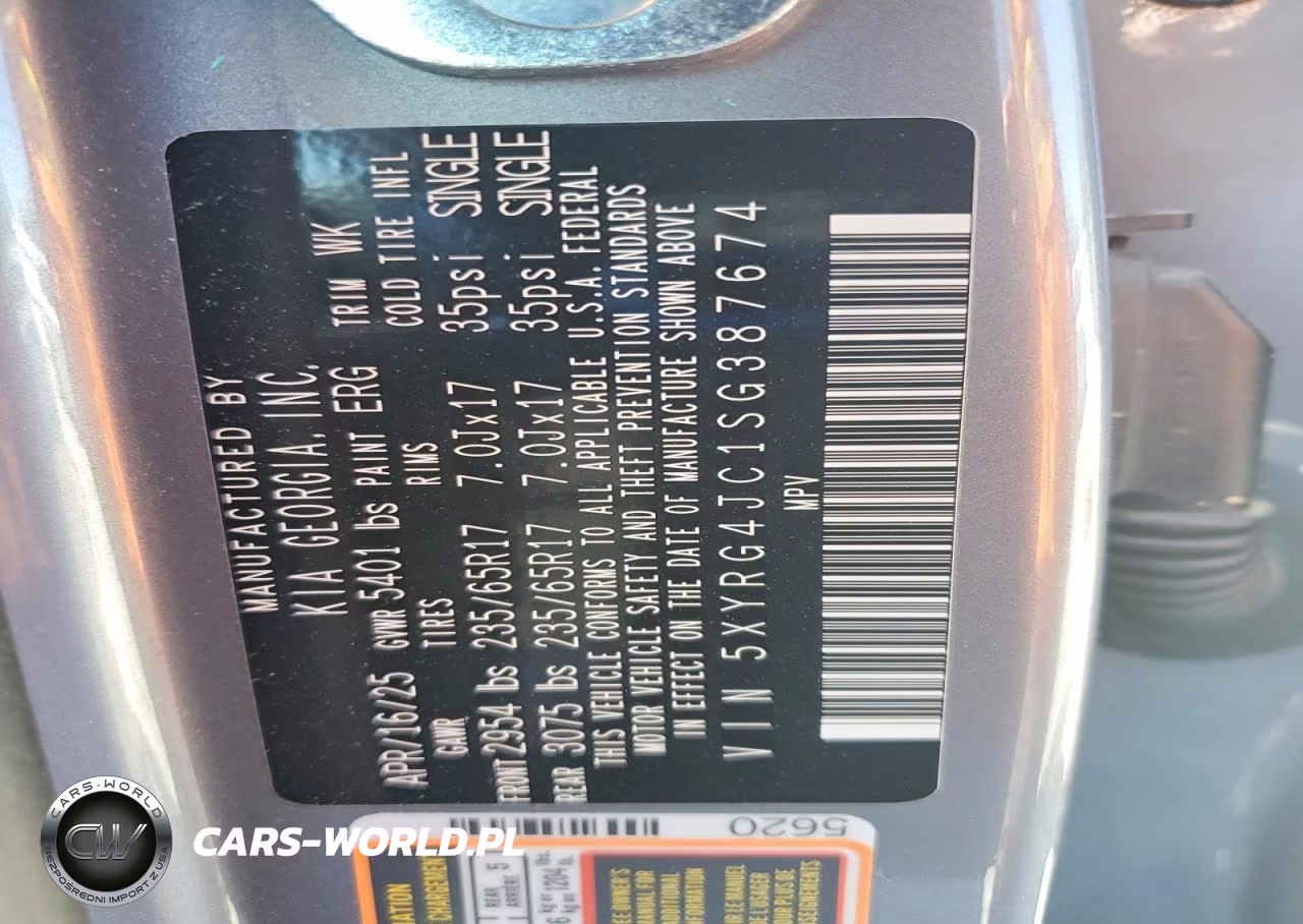 2025 Kia Sorento Lx VIN:5XYRG4JC1SG387674 - 14