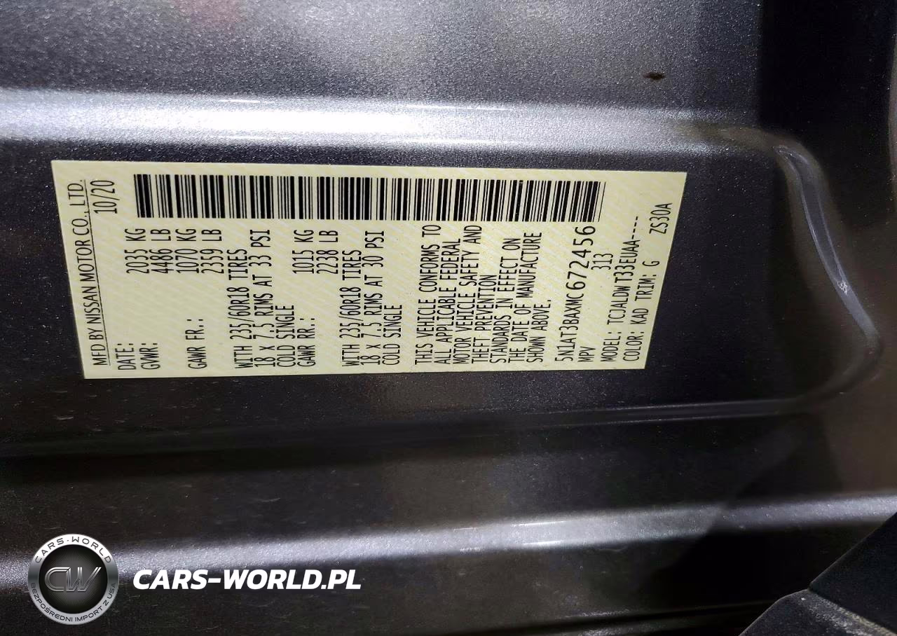 2021 Nissan Rogue Sv VIN:5N1AT3BAXMC672456 - 13