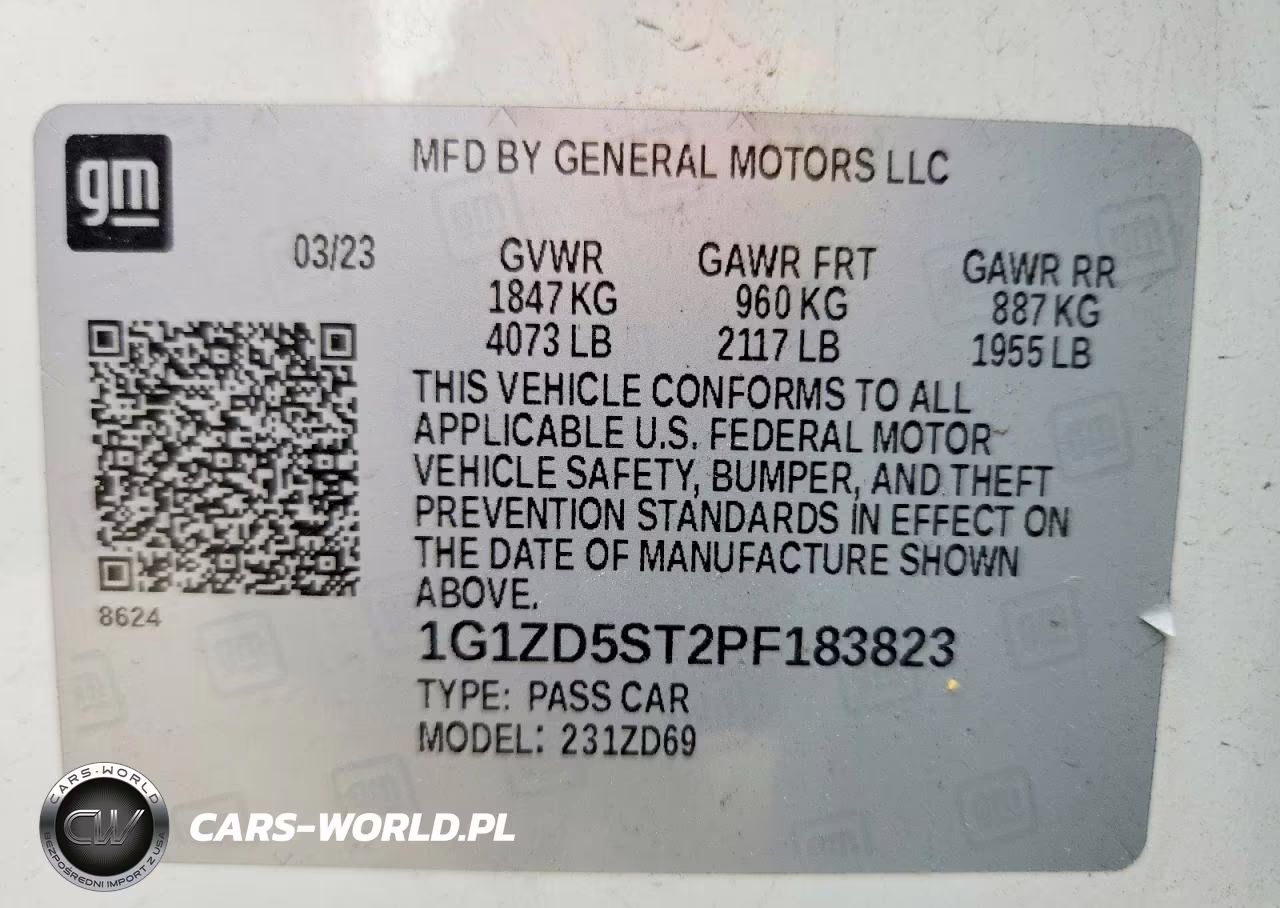 2023 Chevrolet Malibu Lt VIN:1G1ZD5ST2PF183823 - 12