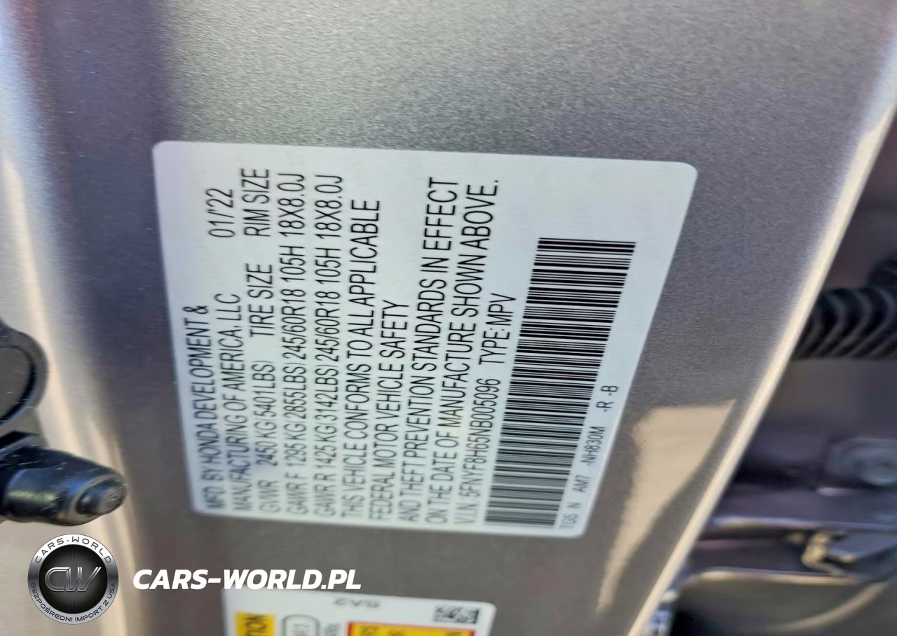 2022 Honda Passport Trail Sport VIN:5FNYF8H65NB005096 - 13