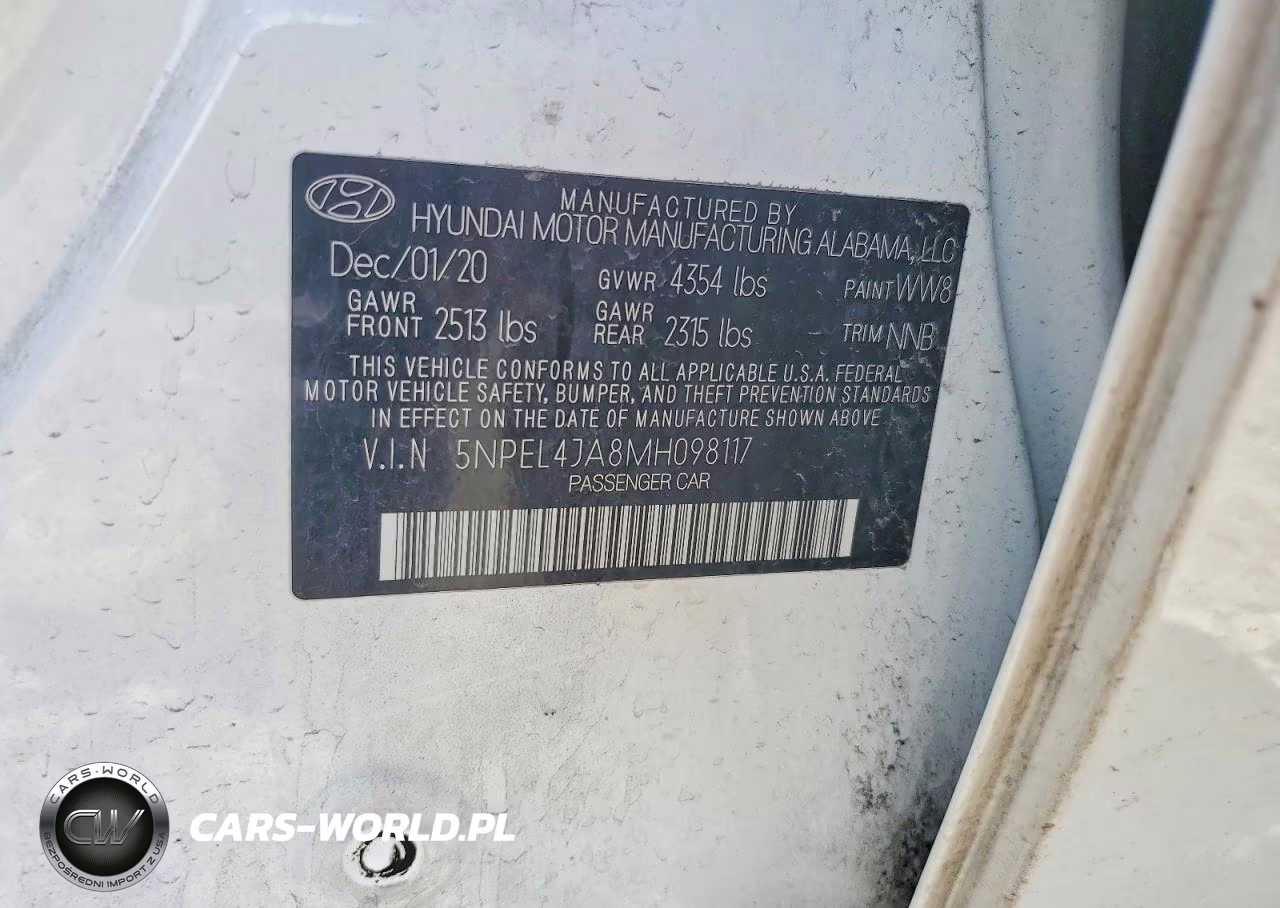 2021 Hyundai Sonata Sel VIN:5NPEL4JA8MH098117 - 12