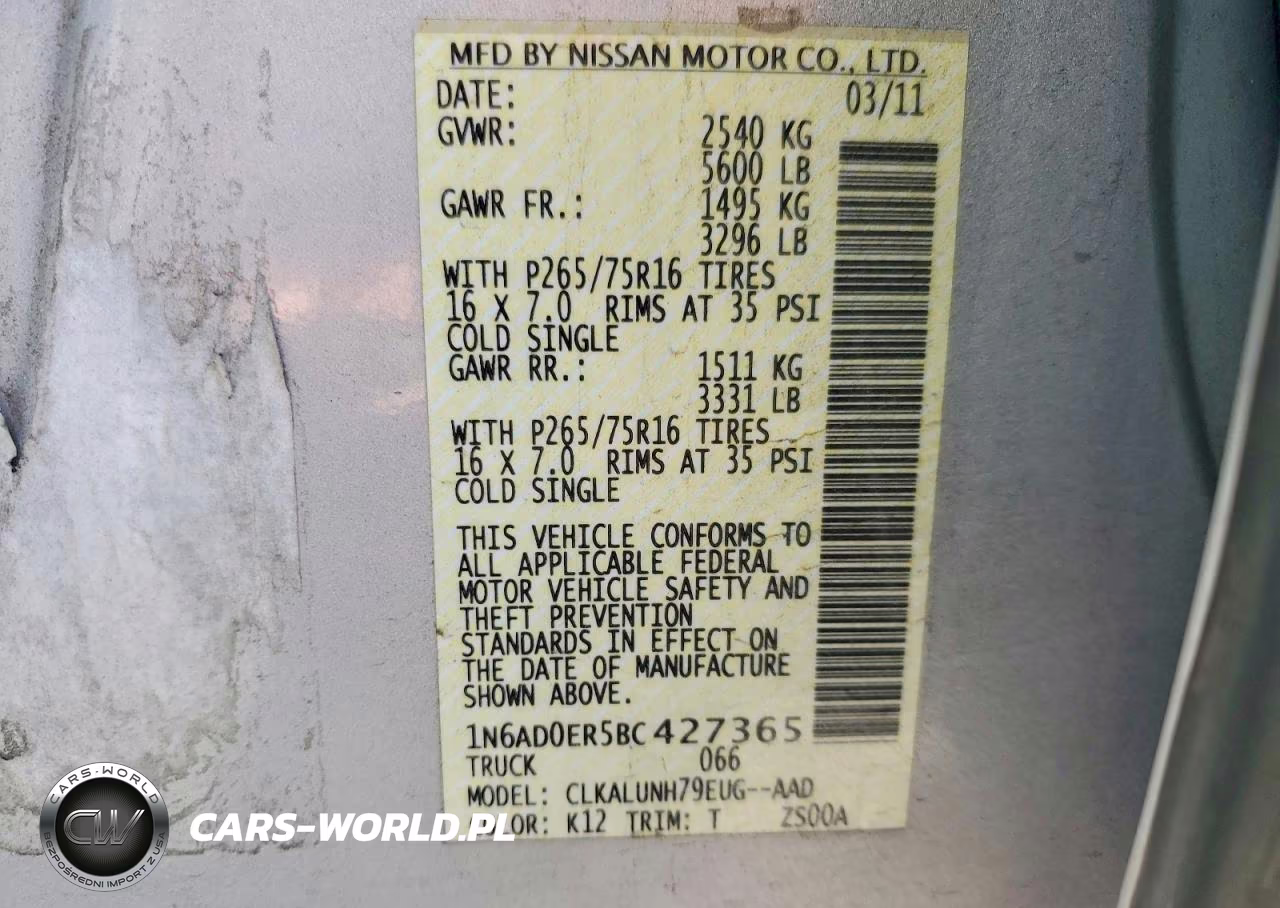 2011 Nissan Frontier S VIN:1N6AD0ER5BC427365 - 13