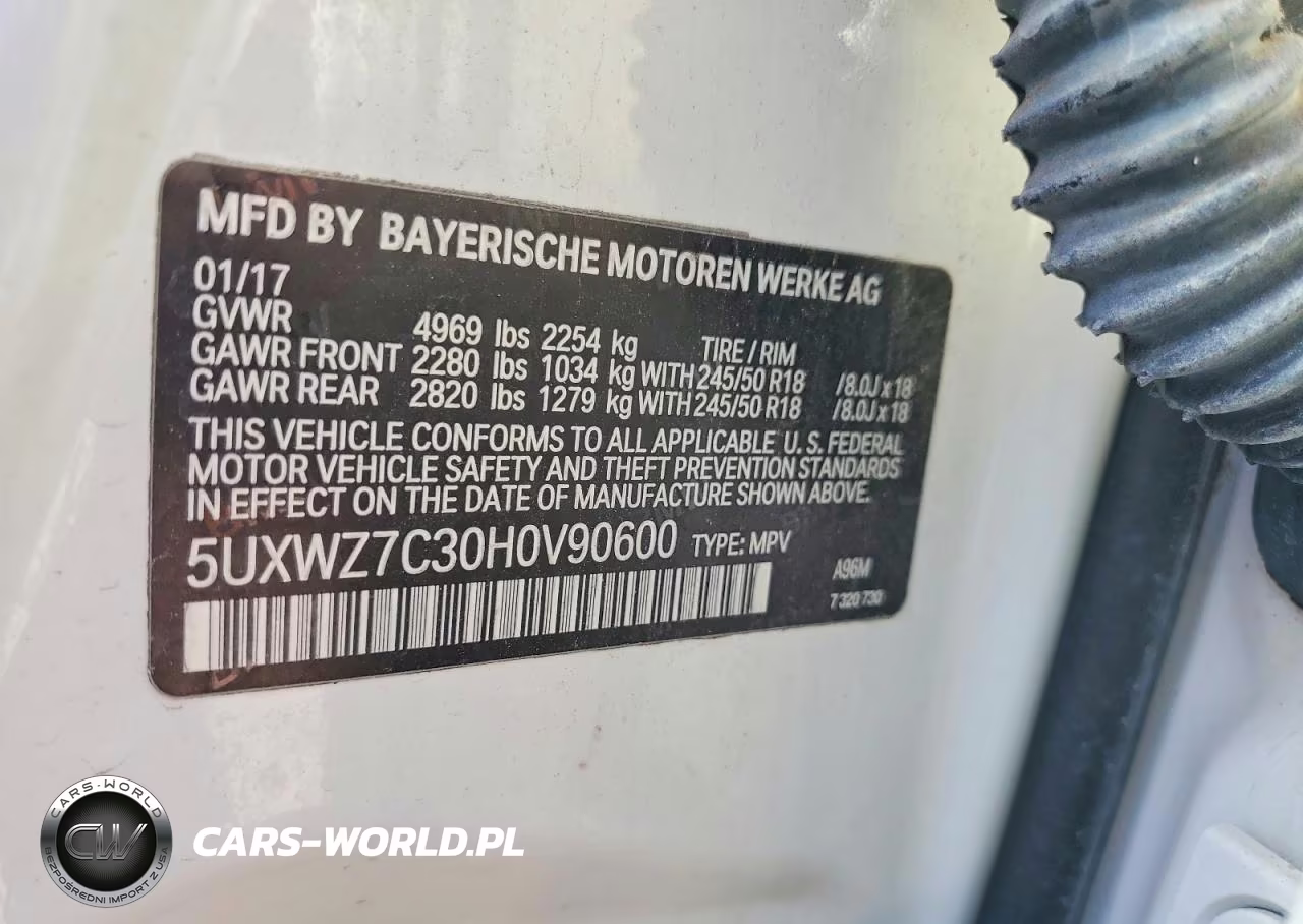 2017 BMW X3 Sdrive28I VIN:5UXWZ7C30H0V90600 - 13