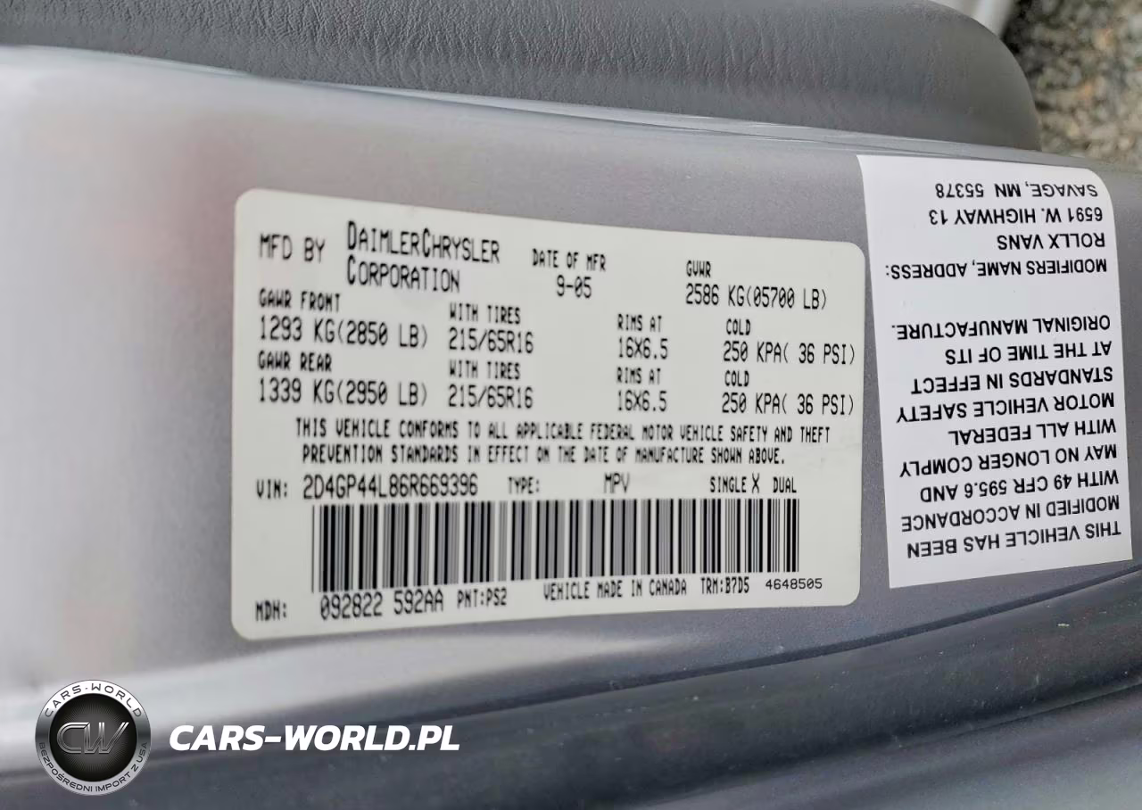 2006 Dodge Grand Caravan Sxt VIN:2D4GP44L86R669396 - 13