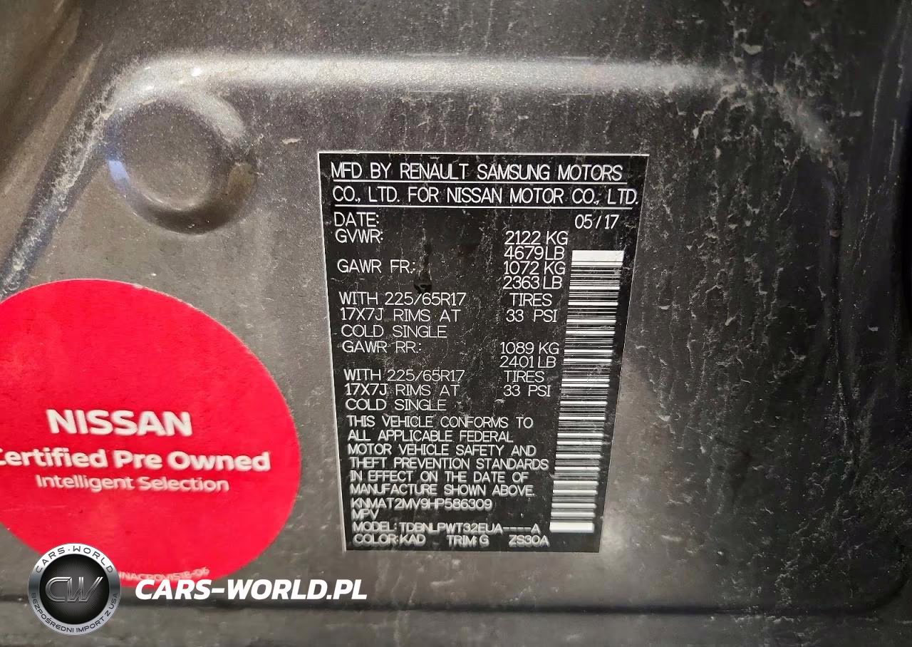2017 Nissan Rogue S VIN:KNMAT2MV9HP586309 - 14