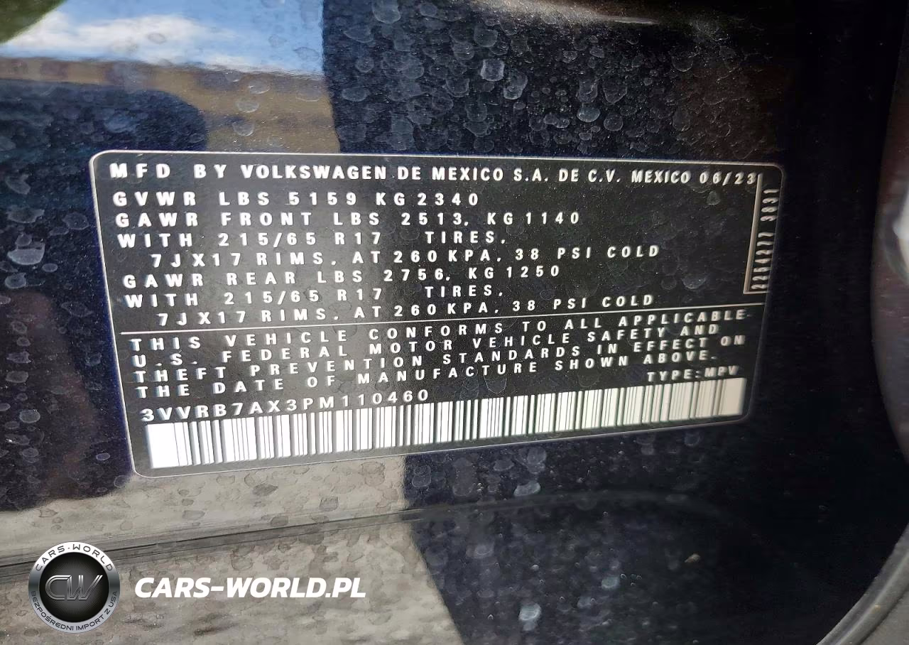 2023 Volkswagen Tiguan S VIN:3VVRB7AX3PM110460 - 13