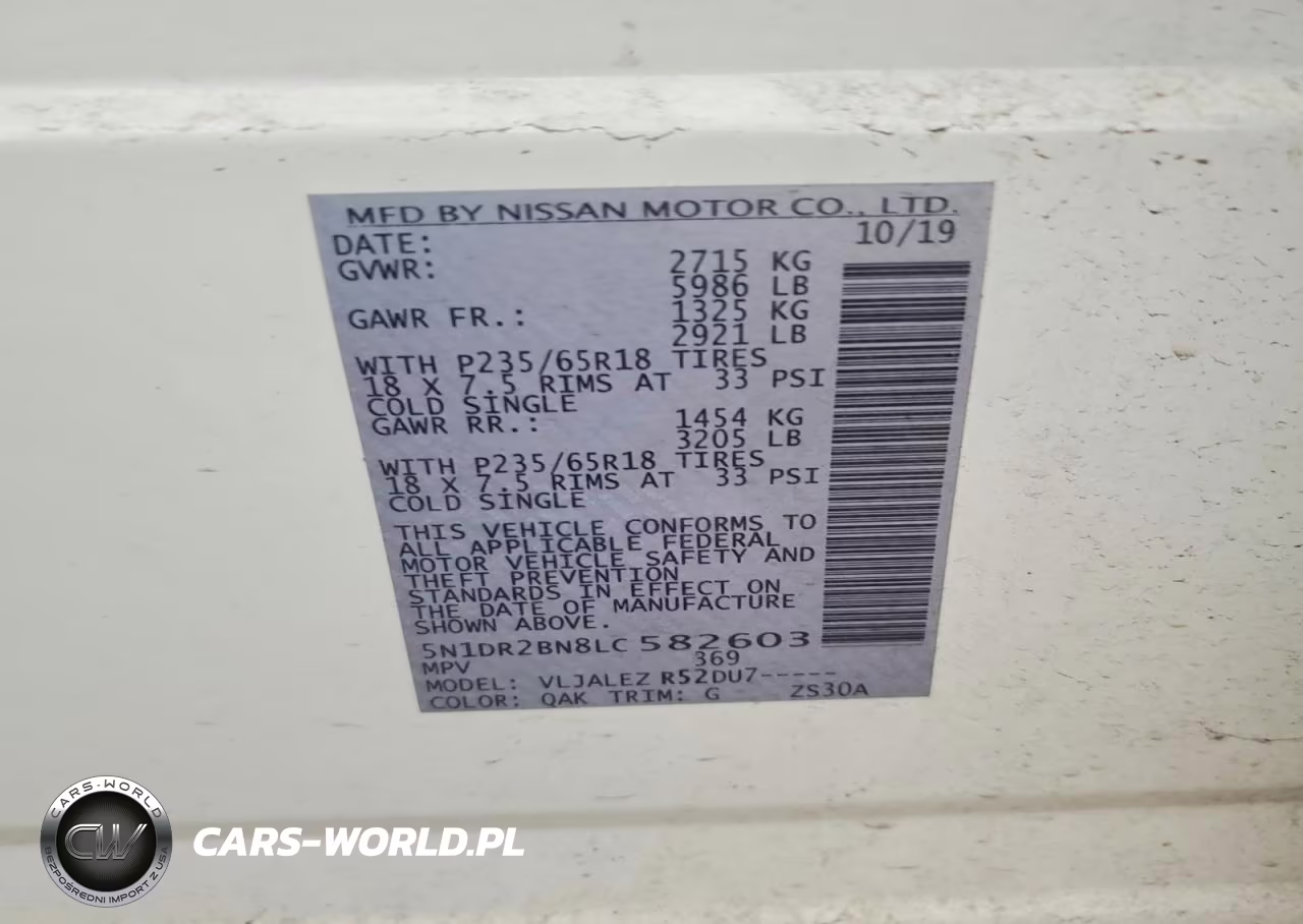 2020 Nissan Pathfinder Sv VIN:5N1DR2BN8LC582603 - 13