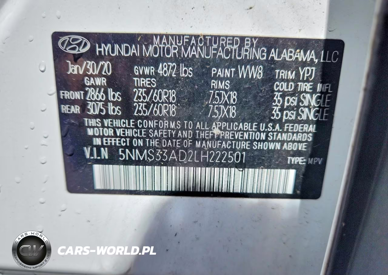2020 Hyundai Santa Fe Sel VIN:5NMS33AD2LH222501 - 13