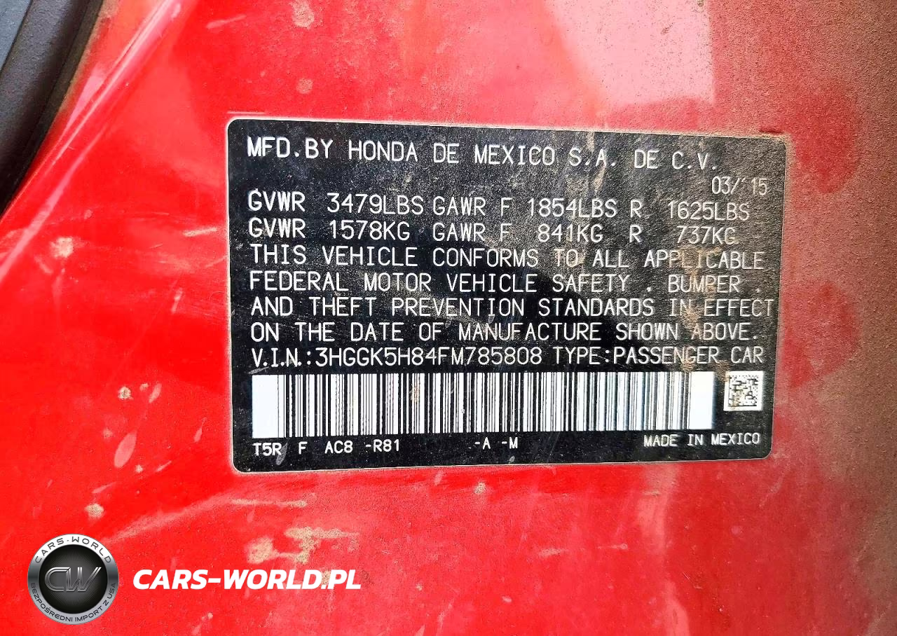 2015 Honda Fit Ex VIN:3HGGK5H84FM785808 - 12
