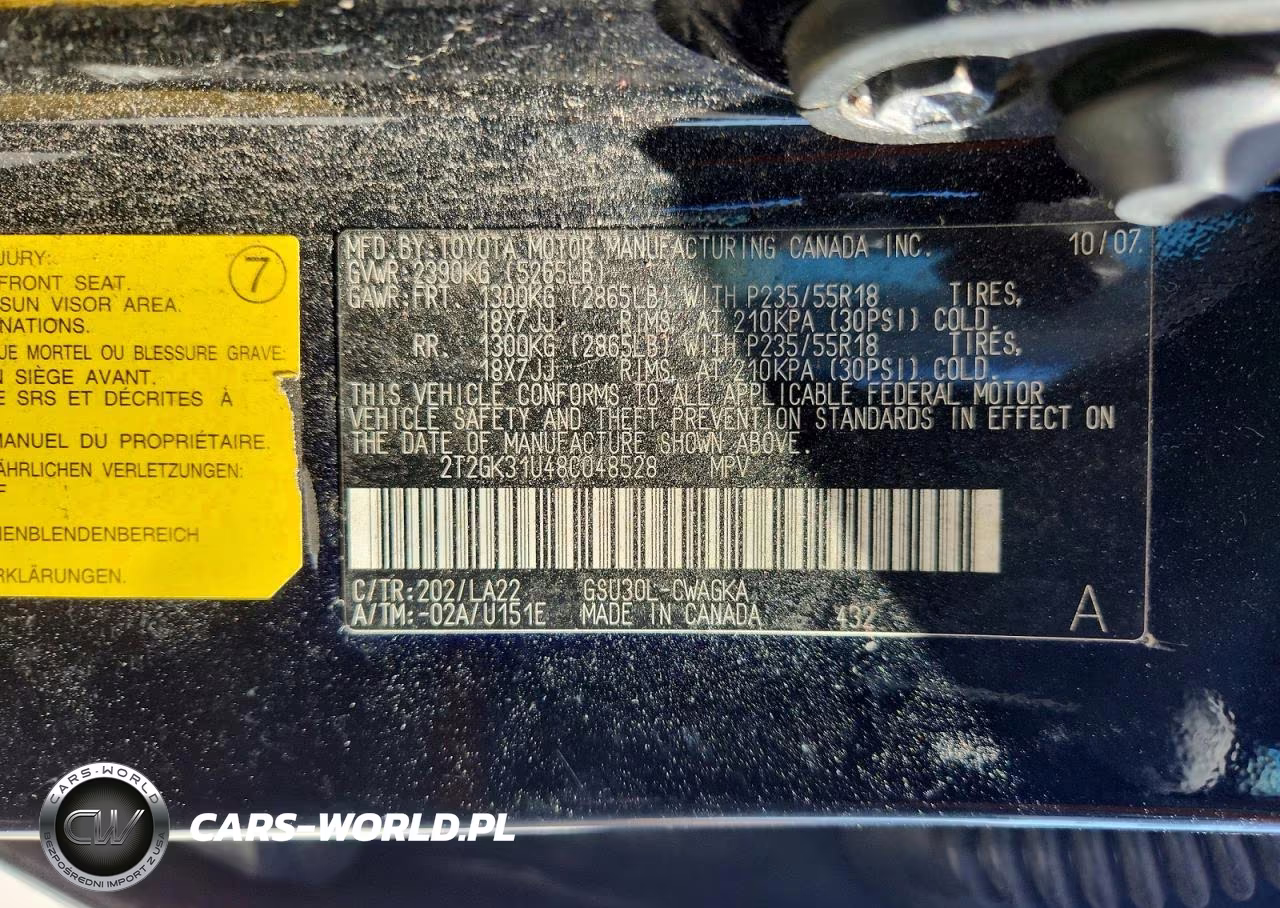 2008 Lexus Rx 350 VIN:2T2GK31U48C048528 - 13
