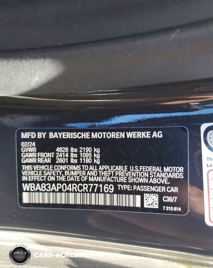 2024 BMW M440I VIN:WBA83AP04RCR77169 - 12