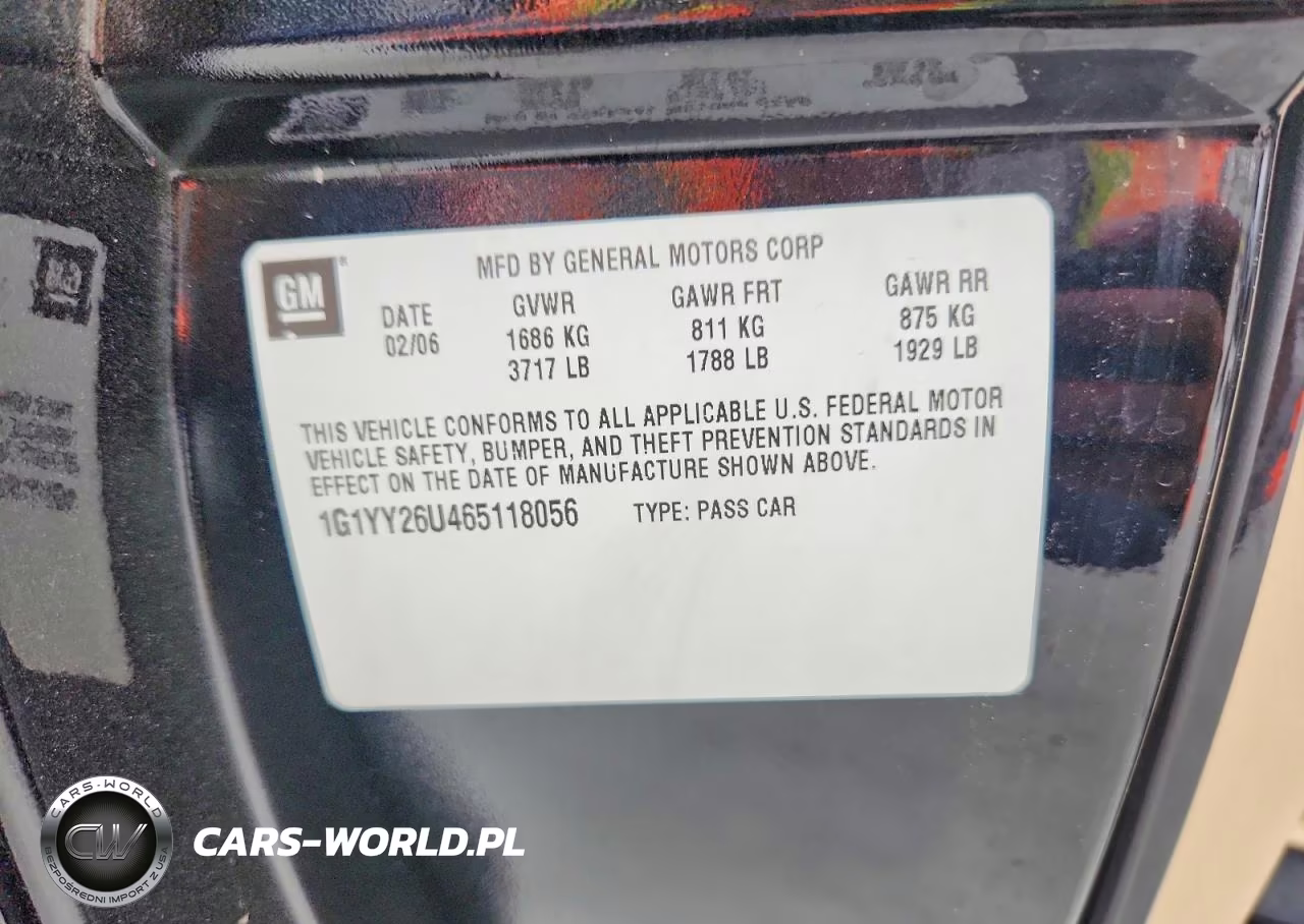 2006 Chevrolet Corvette VIN:1G1YY26U465118056 - 13