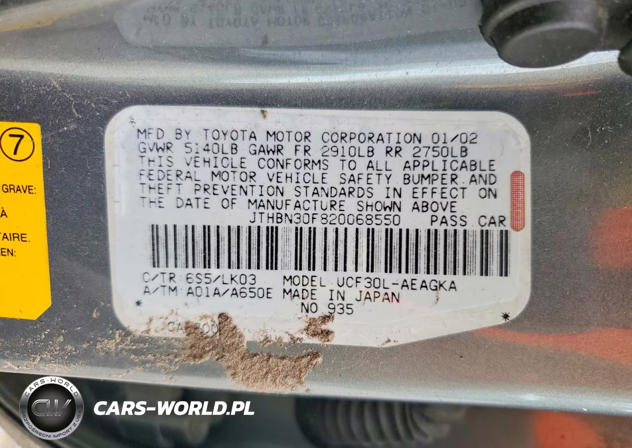 2002 Lexus Ls 430 VIN:JTHBN30F820068550 - 12