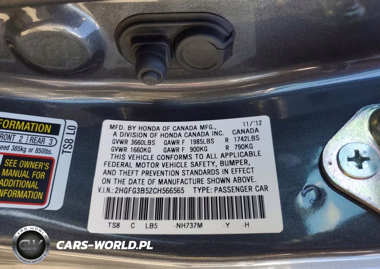 2012 Honda Civic Lx VIN:2HGFG3B52CH566565 - 13