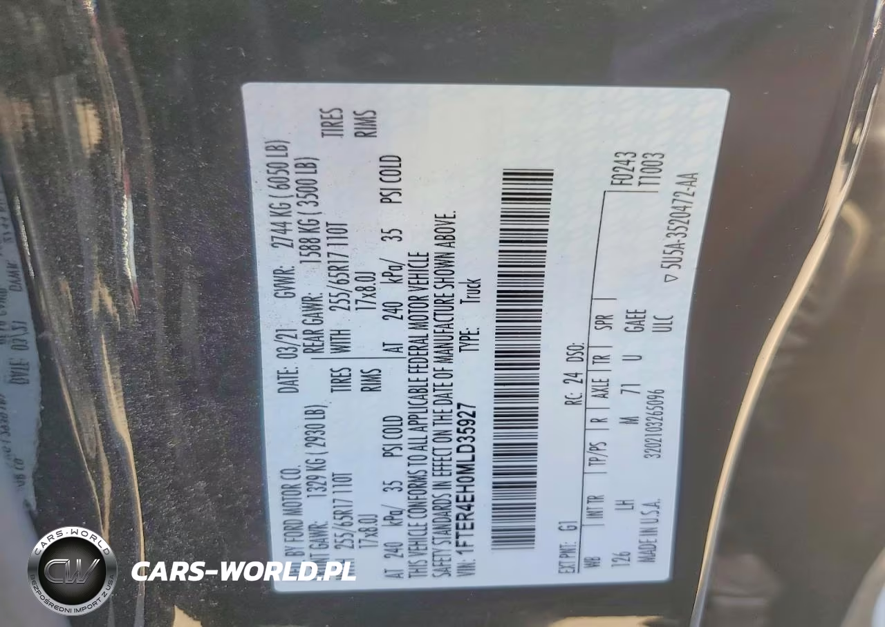 2021 Ford Ranger Xl VIN:1FTER4EH0MLD35927 - 12