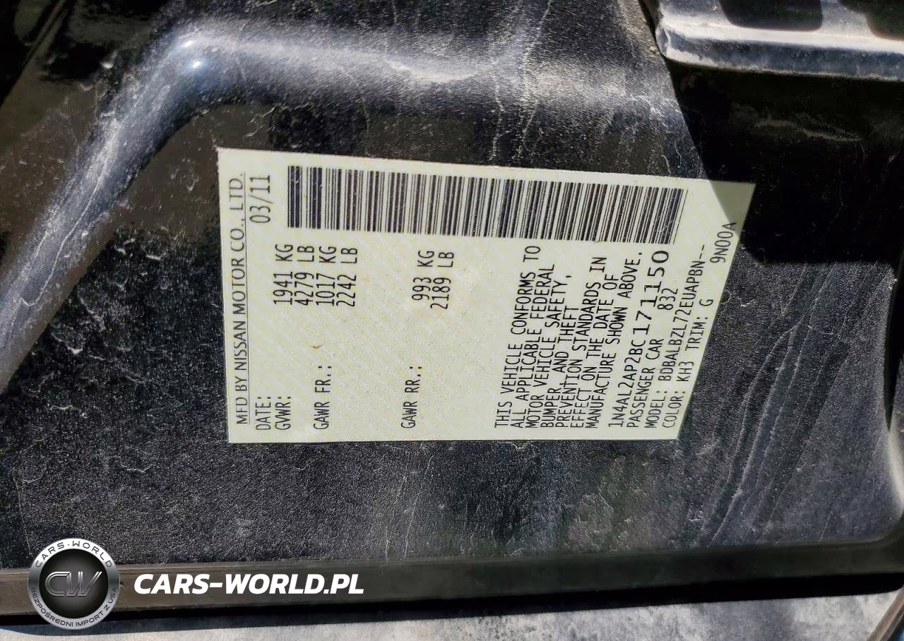 2011 Nissan Altima 2.5 VIN:1N4AL2AP2BC171150 - 13