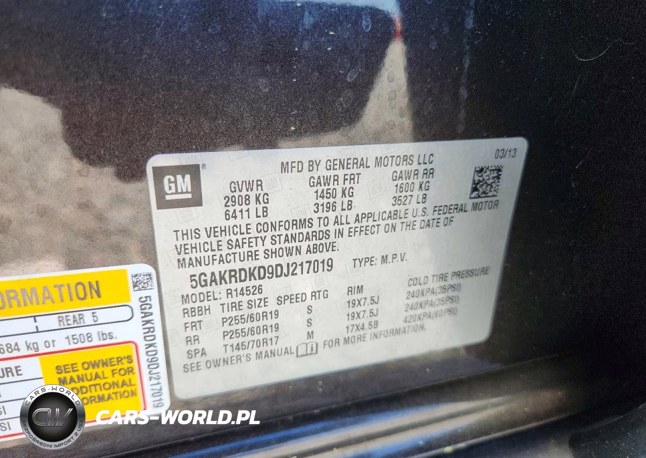 2013 Buick Enclave VIN:5GAKRDKD9DJ217019 - 14