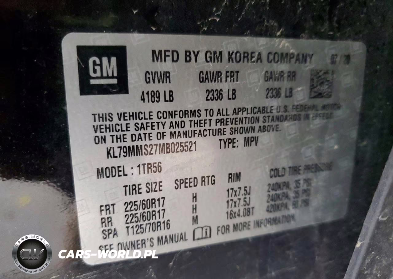 2021 Chevrolet Trailblazer Ls VIN:KL79MMS27MB025521 - 12