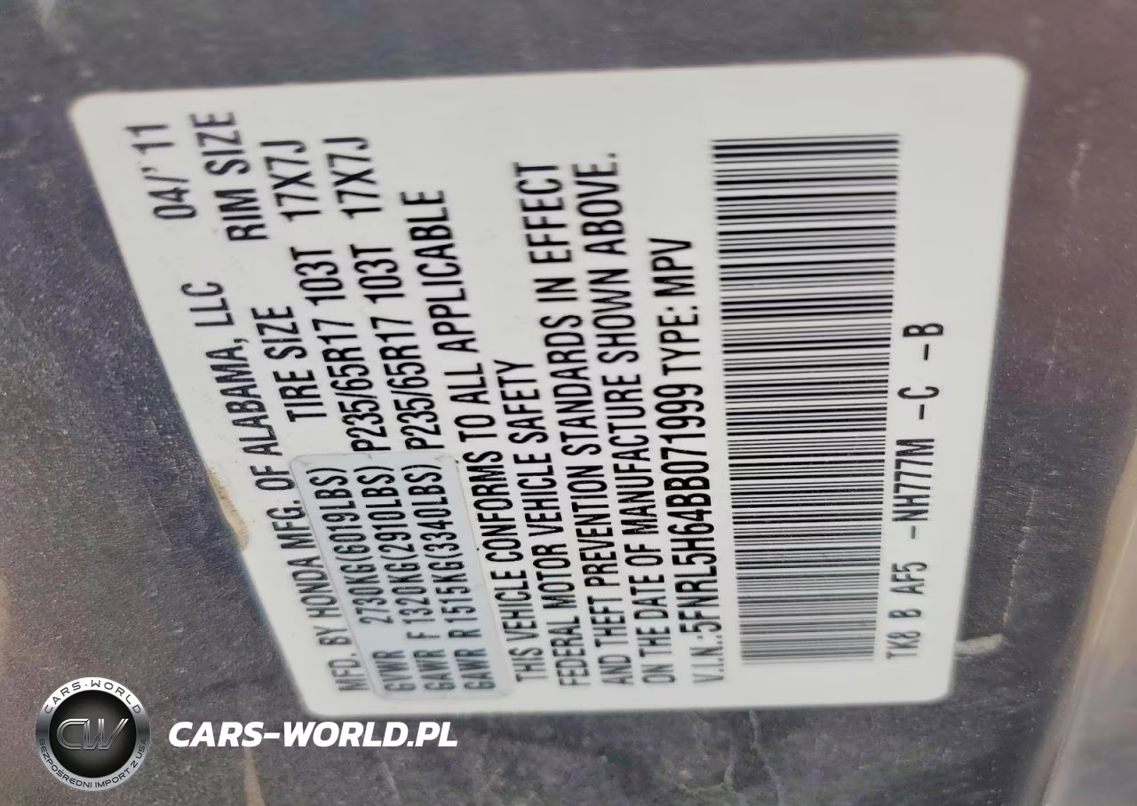 2011 Honda Odyssey Exl VIN:5FNRL5H64BB071999 - 13