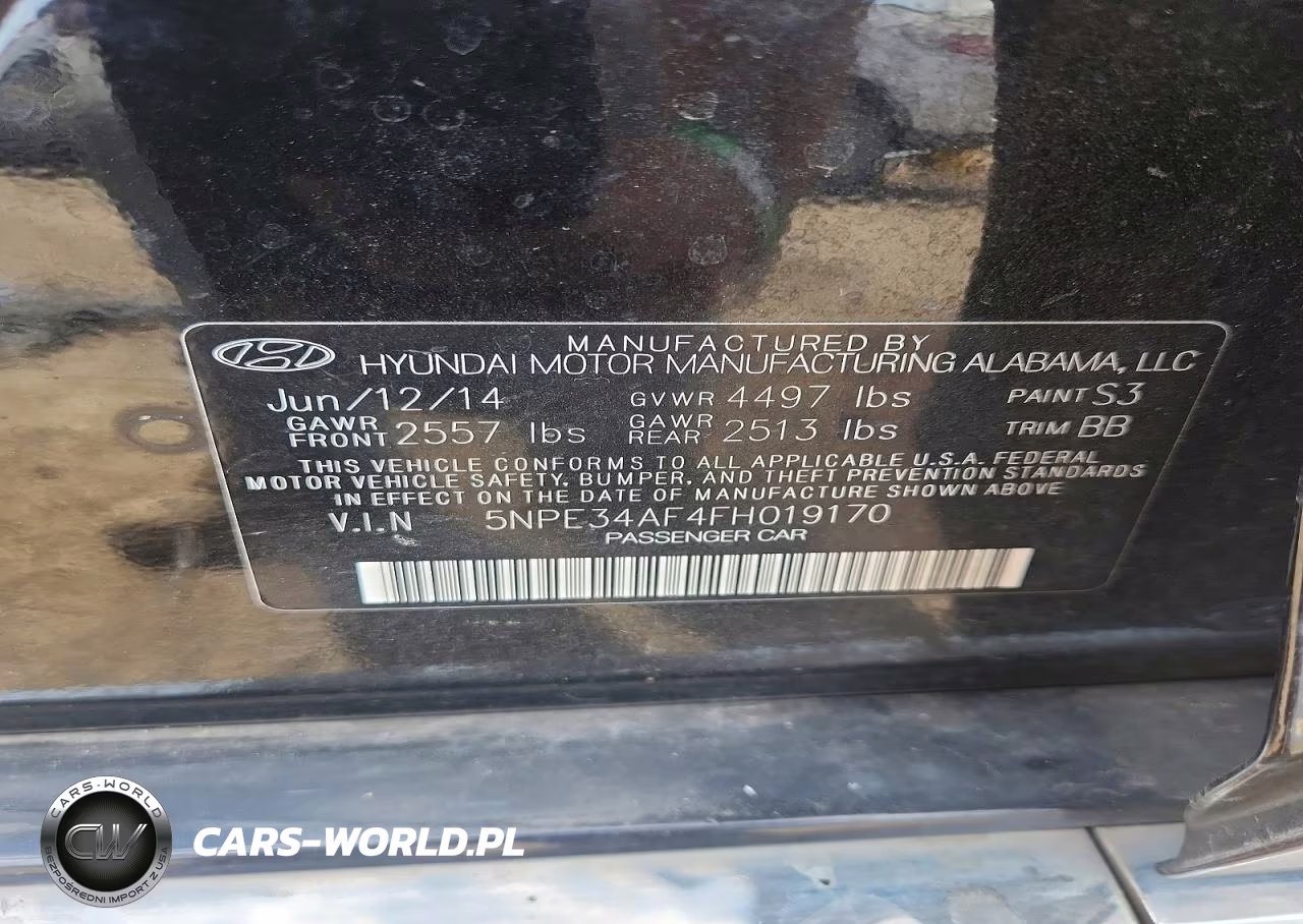 2015 Hyundai Sonata Limited VIN:5NPE34AF4FH019170 - 13