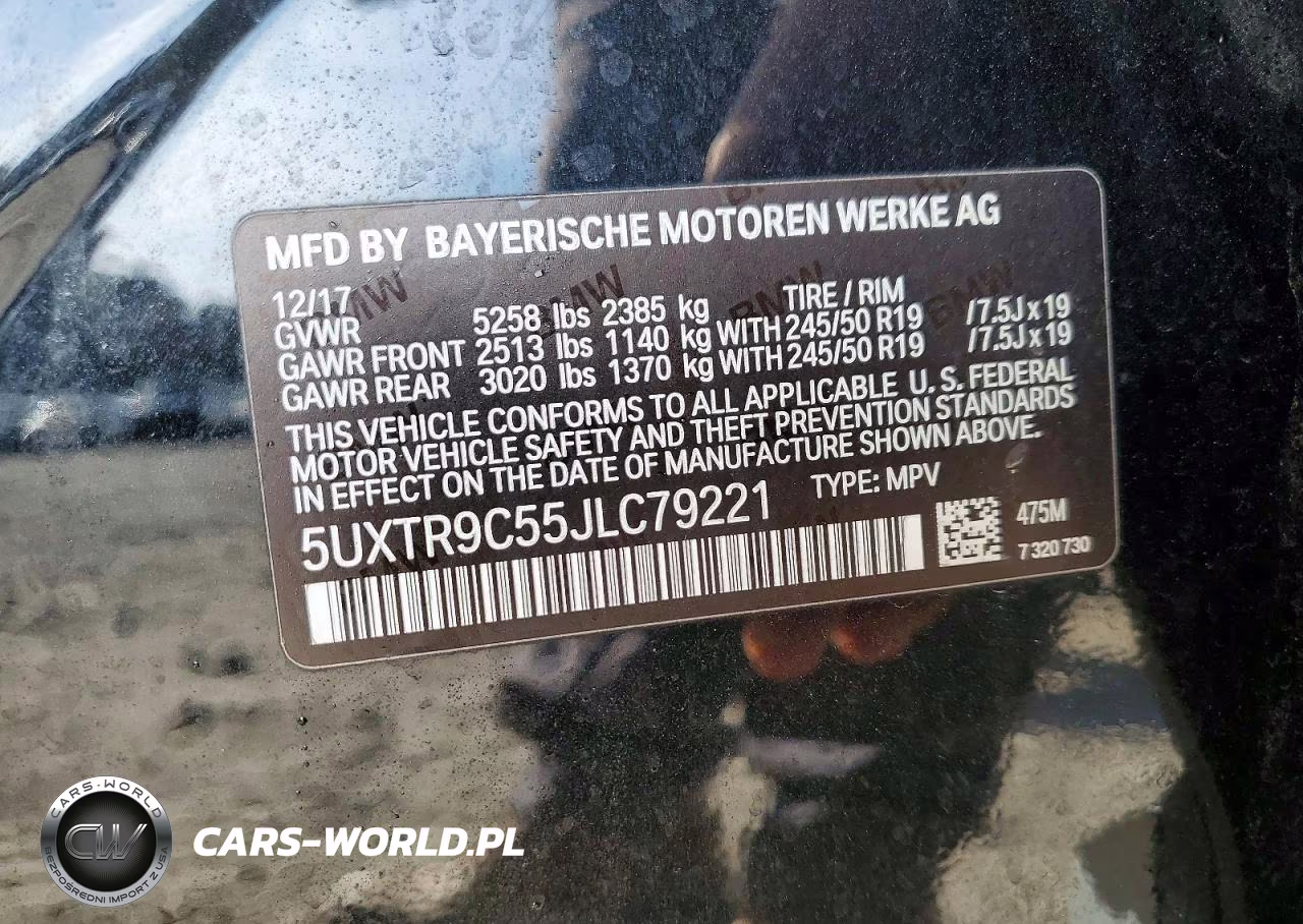 2018 BMW X3 xDrive30I VIN:5UXTR9C55JLC79221 - 14