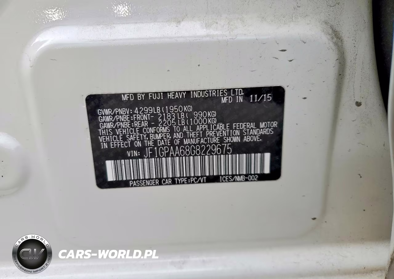 2016 Subaru Impreza VIN:JF1GPAA68G8229675 - 12