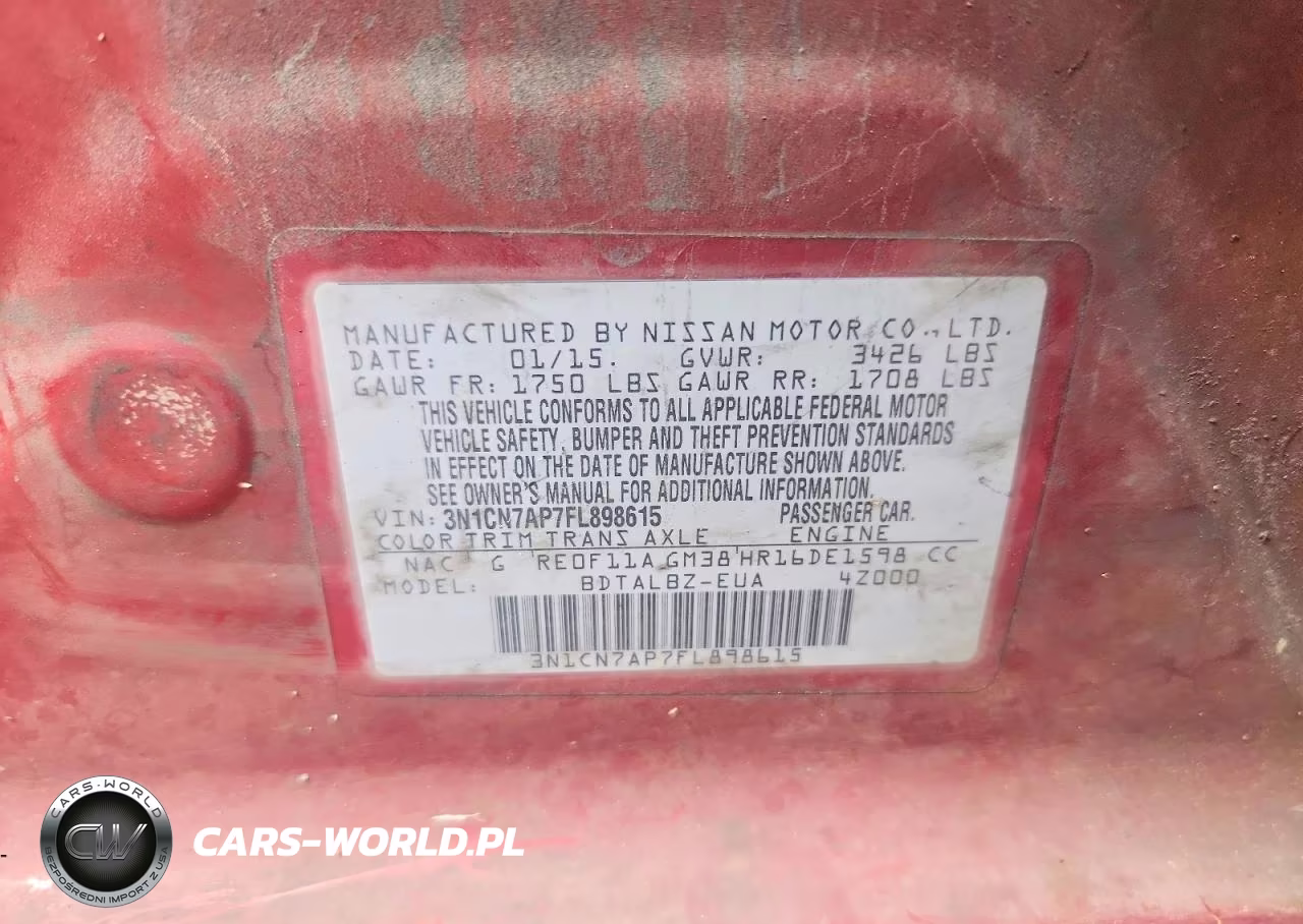 2015 Nissan Versa 1.6 Sv VIN:3N1CN7AP7FL898615 - 13