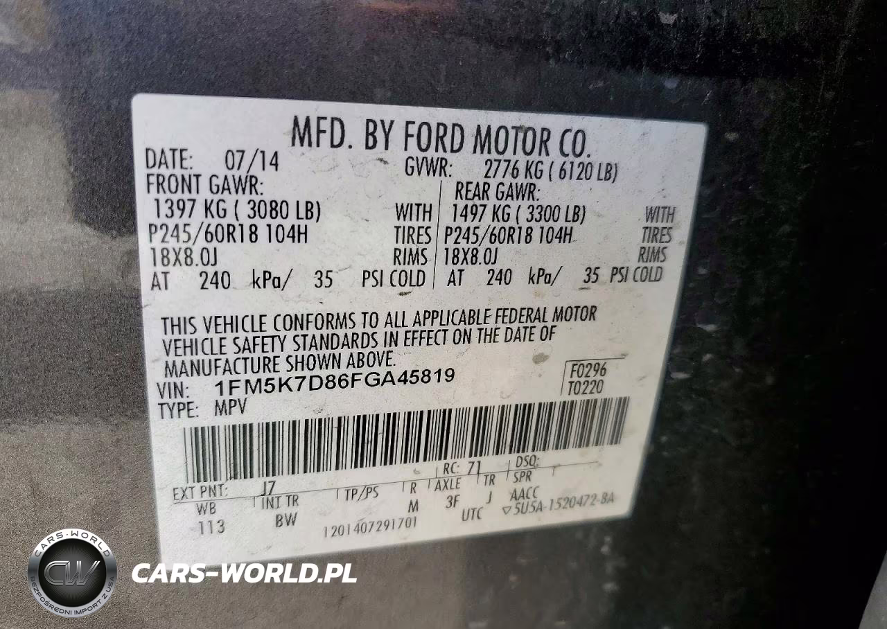 2015 Ford Explorer VIN:1FM5K7D86FGA45819 - 13