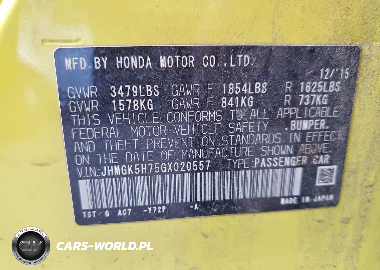 2016 Honda Fit Ex VIN:JHMGK5H75GX020557 - 13