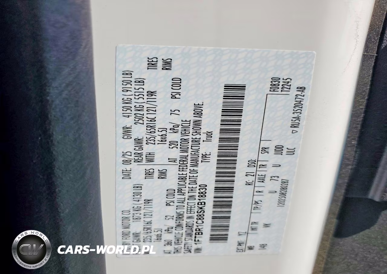 2025 Ford Transit 250 Delivery Van VIN:1FTBR1C88SKB18830 - 13