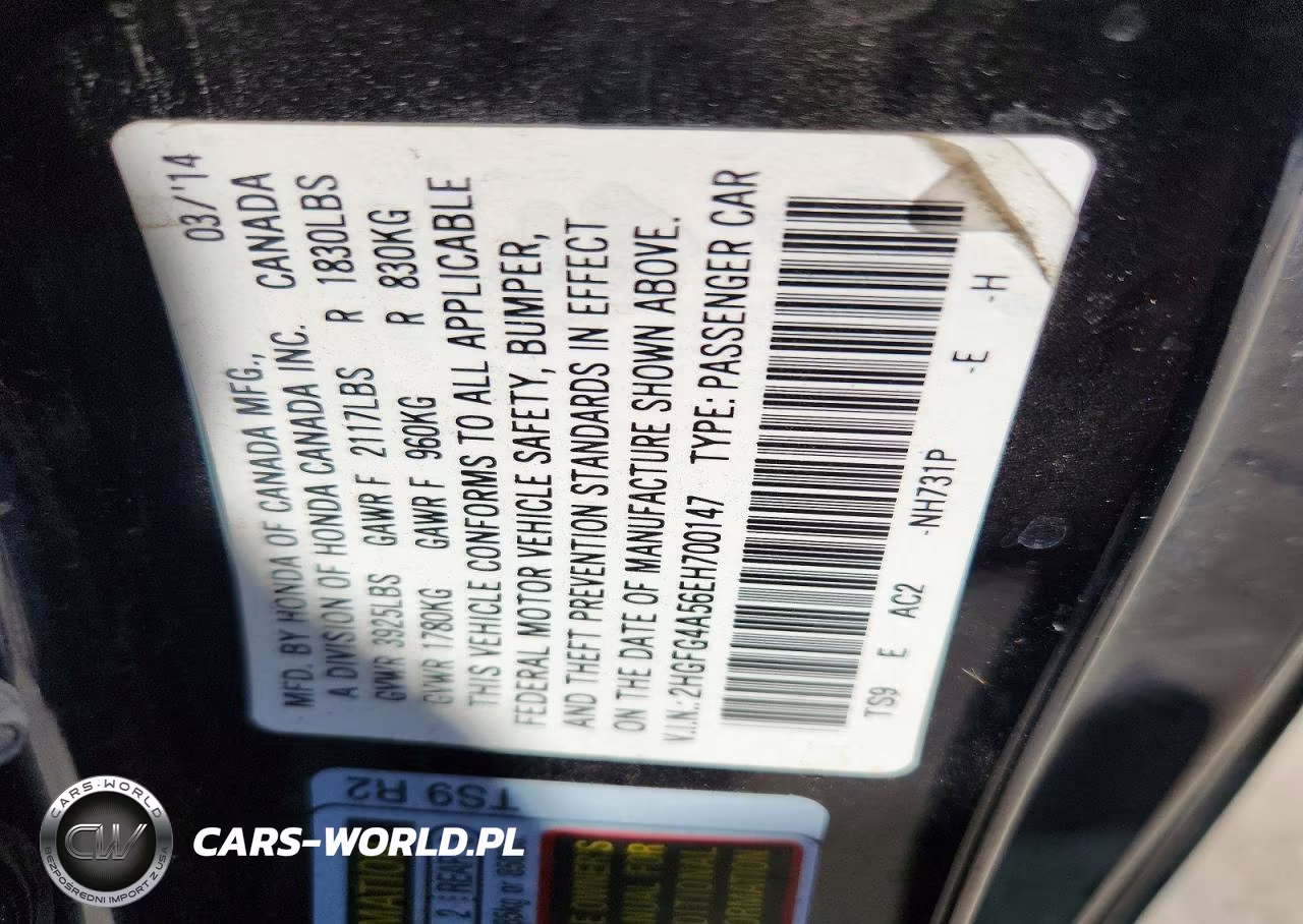 2014 Honda Civic Si VIN:2HGFG4A56EH700147 - 13
