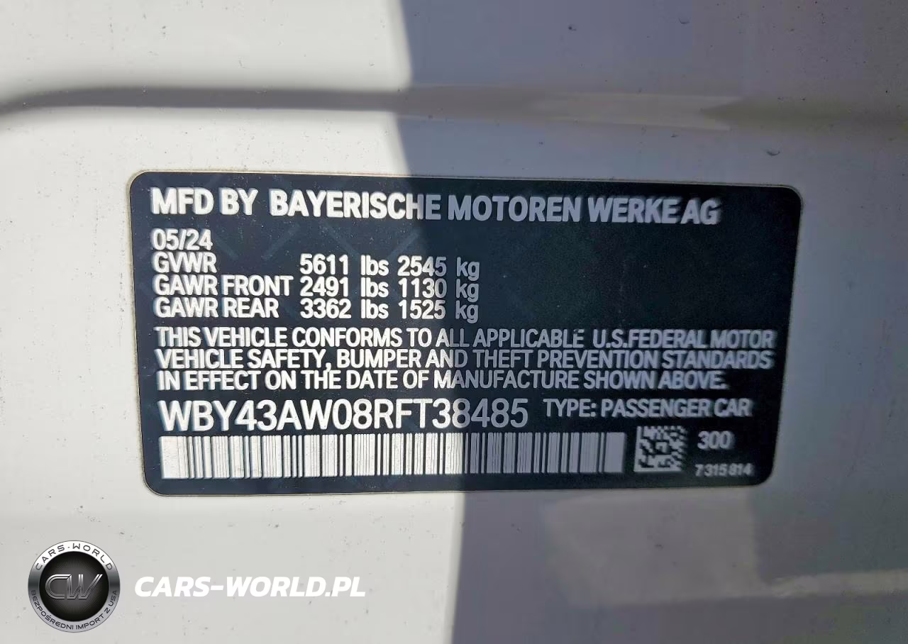 2024 BMW I4 Edrive 35 VIN:WBY43AW08RFT38485 - 12