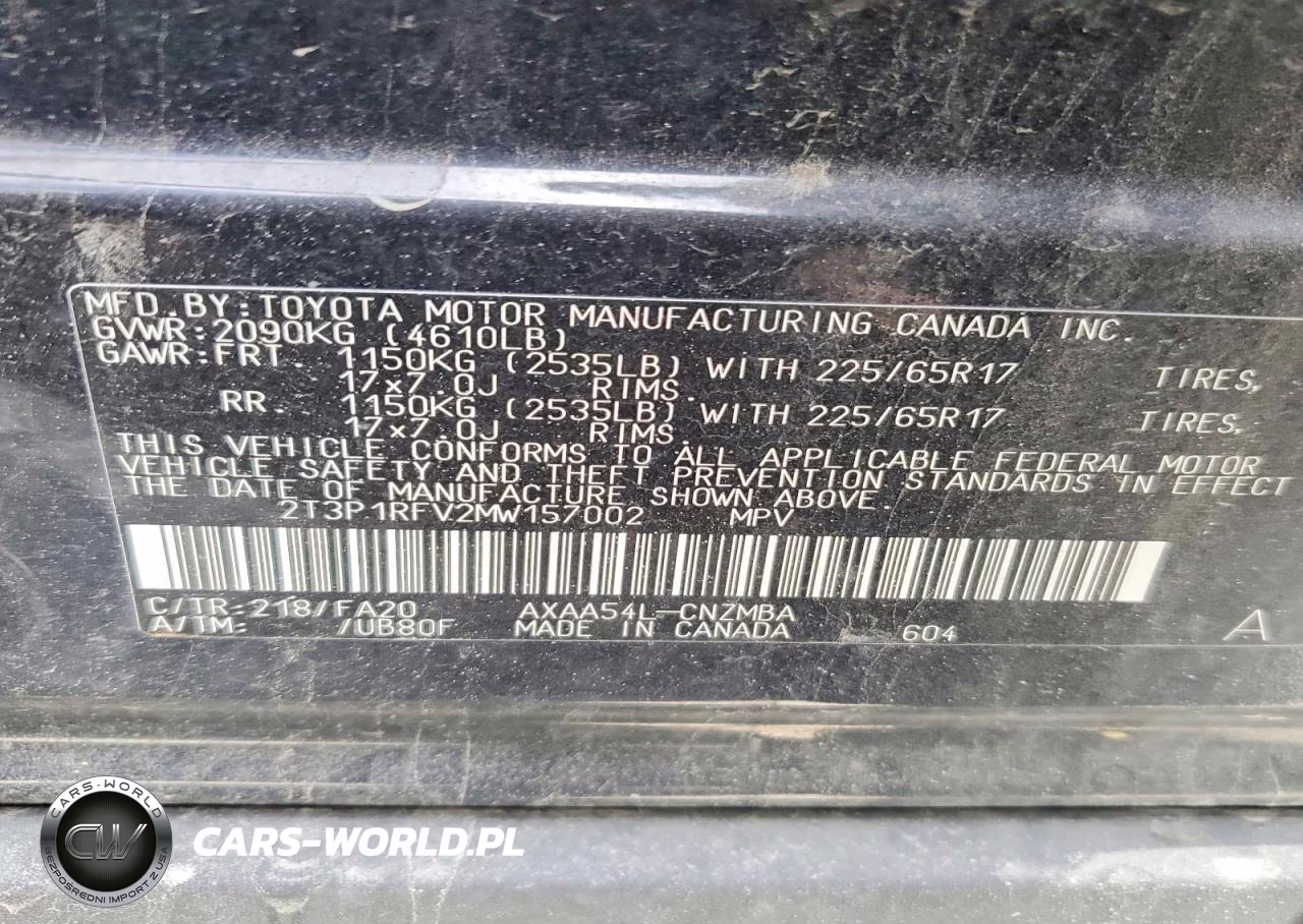 2021 Toyota Rav4 Xle VIN:2T3P1RFV2MW157002 - 14