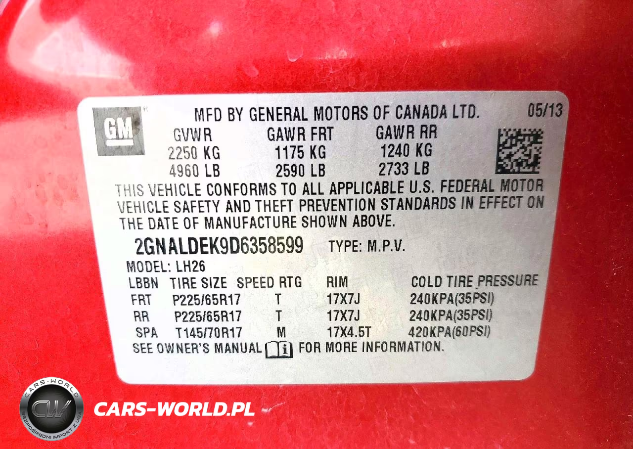 2013 Chevrolet Equinox Lt VIN:2GNALDEK9D6358599 - 14