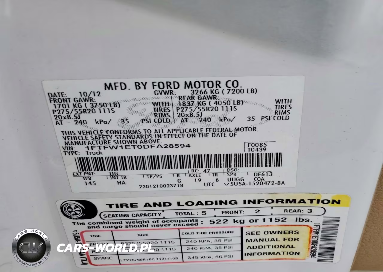 2013 Ford F150 Supercrew VIN:1FTFW1ET0DFA28594 - 12