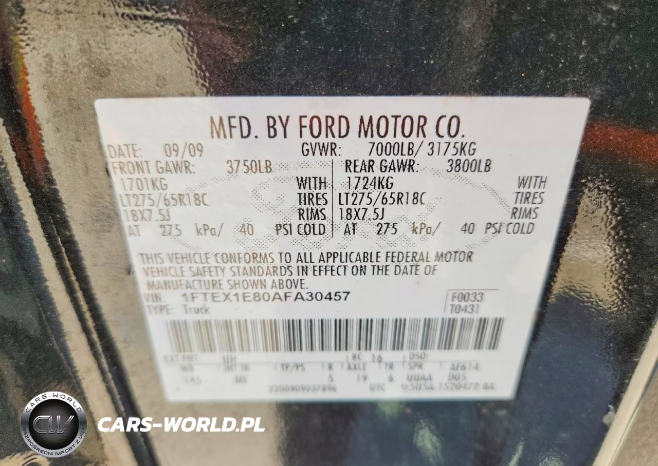 2010 Ford F150 Super Cab VIN:1FTEX1E80AFA30457 - 12