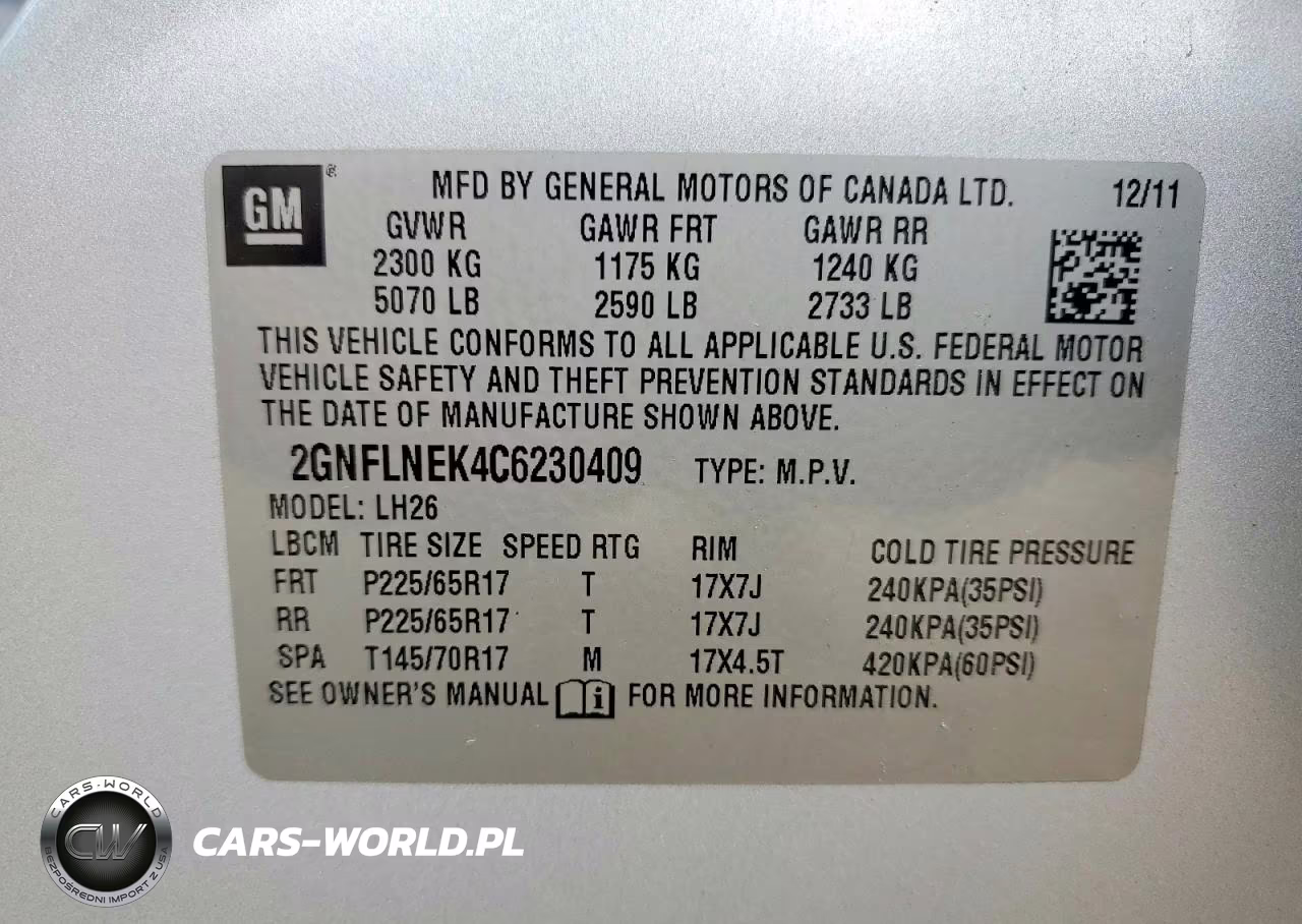 2012 Chevrolet Equinox Lt VIN:2GNFLNEK4C6230409 - 14