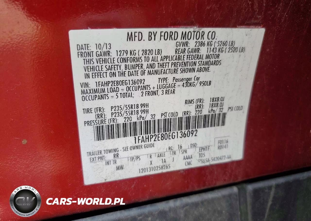 2014 Ford Taurus Sel VIN:1FAHP2E80EG136092 - 12