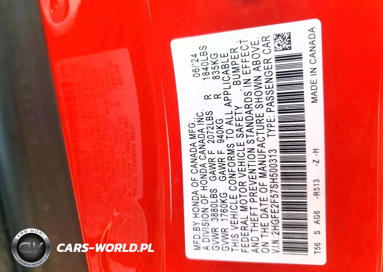 2025 Honda Civic Sport VIN:2HGFE2F57SH500313 - 12