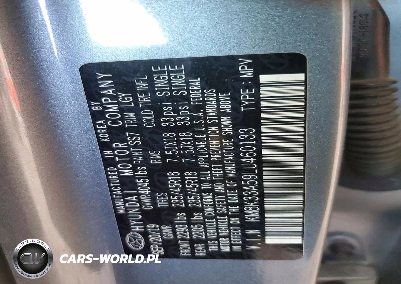 2020 Hyundai Kona Limited VIN:KM8K33A59LU460133 - 13