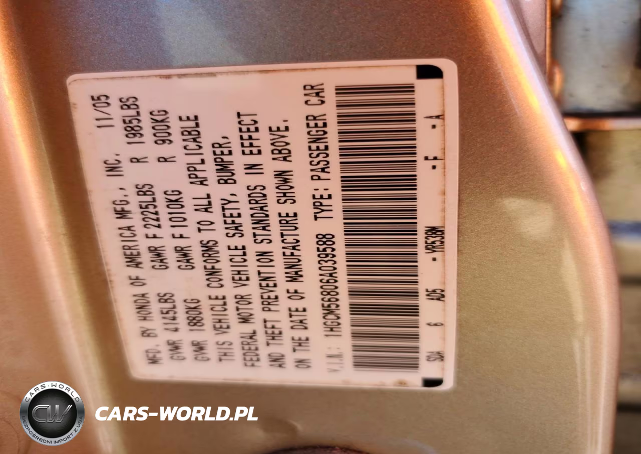 2006 Honda Accord Ex VIN:1HGCM56806A039588 - 12