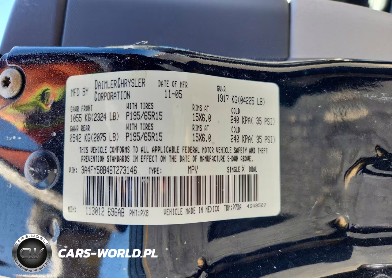 2006 Chry Pt Cruiser VIN:3A4FY58B46T273146 - 12