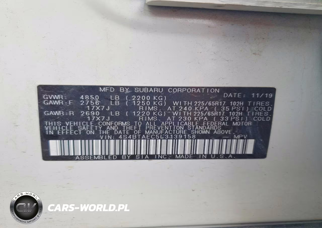 2020 Subaru Outback Premium VIN:4S4BTAEC5L3139158 - 13