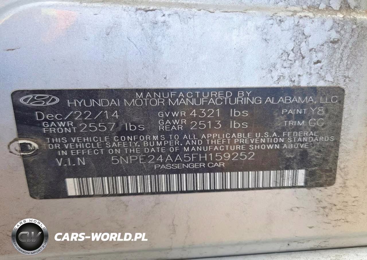 2015 Hyundai Sonata Eco VIN:5NPE24AA5FH159252 - 12