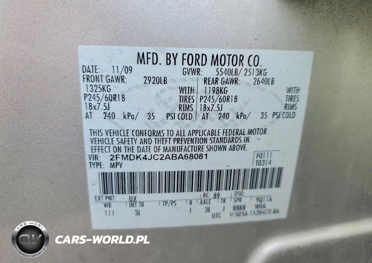 2010 Ford Edge Sel VIN:2FMDK4JC2ABA68081 - 14